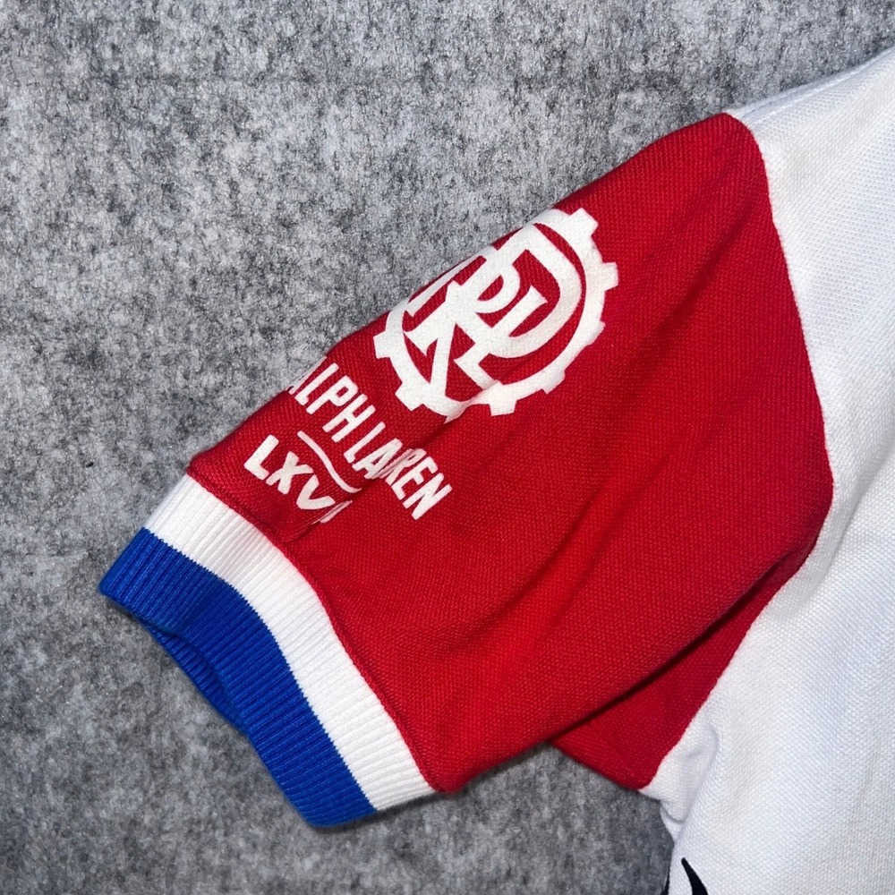 Polo Sport Ralph Lauren Men's Cycling Team Jersey Red White Blue Small LXVII - Picture 8 of 10